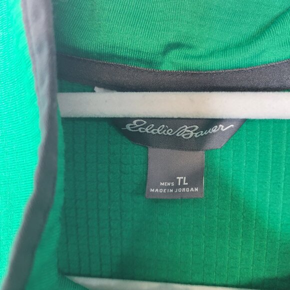 Eddie Bauer Men's TL Tall Large Pullover 1/2 Zip Green - Picture 3 of 4